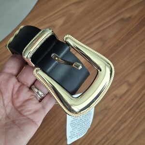 Zara Gold and Black Belt with Buckle